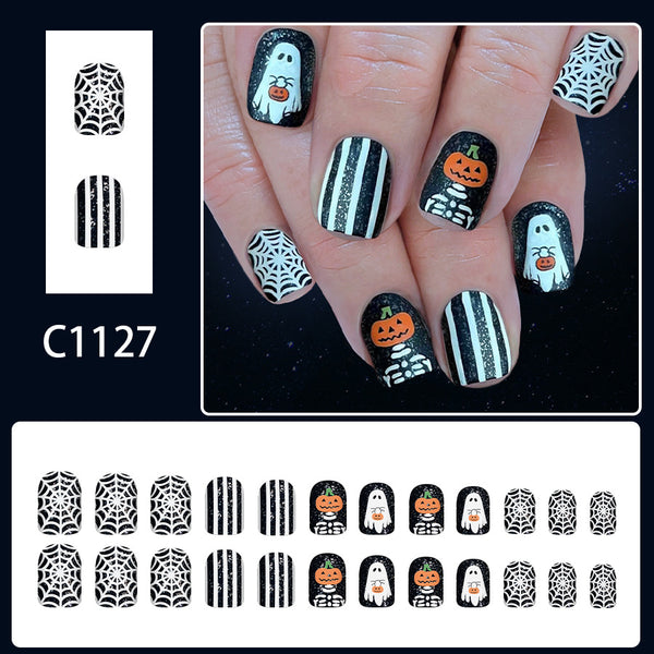 12 Sizes-24 Pcs Press On Nails C1127