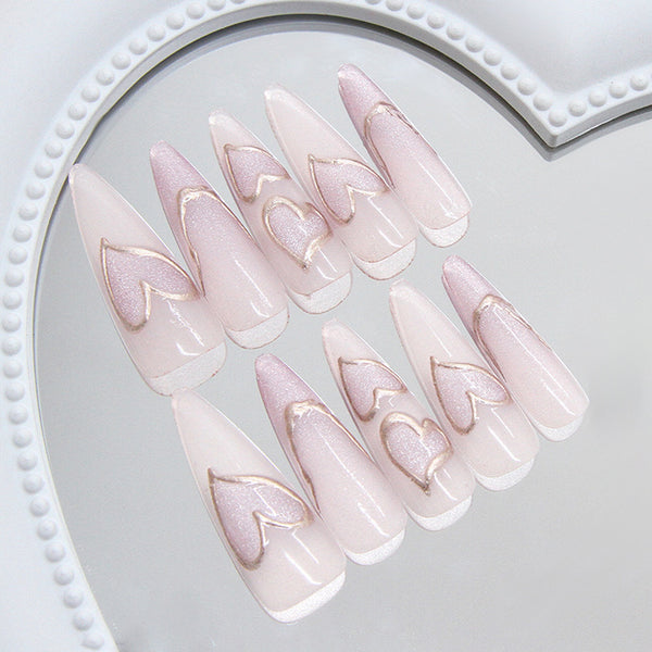 12 Sizes-24 Pcs Press On Nails MY202