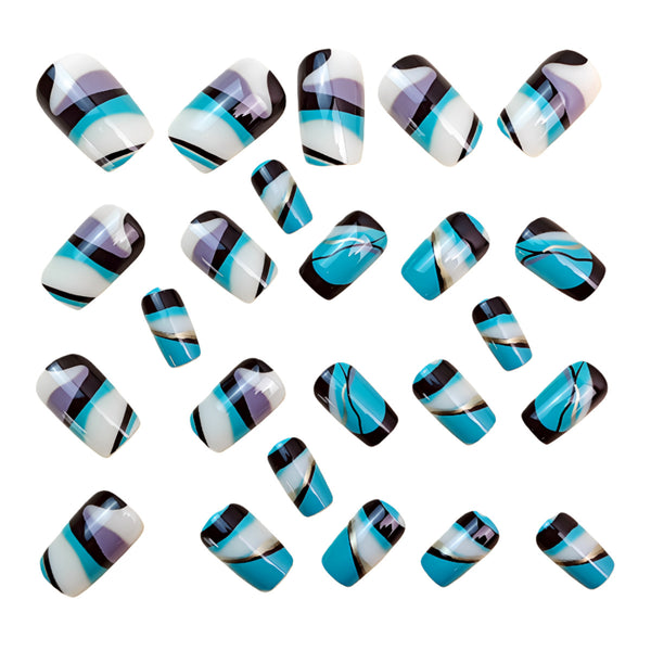 12 Sizes-24 Pcs Press On Nails Y274-2