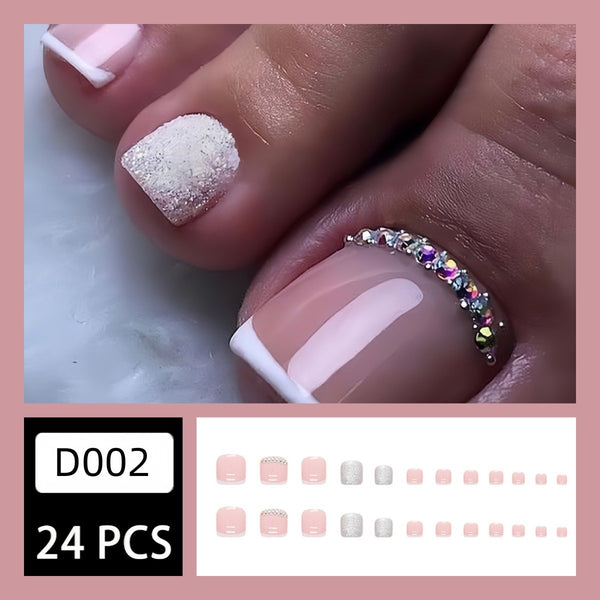 12 Sizes-24 Pcs Press On Nails D002