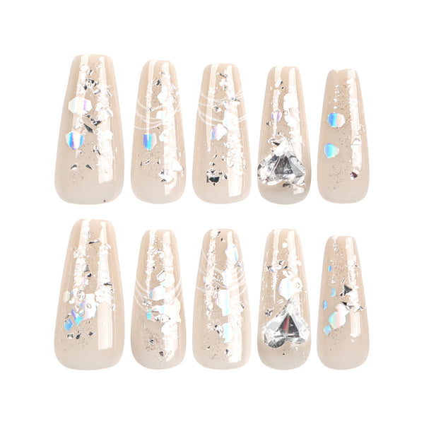 12 Sizes-24 Pcs Press On Nails JP2913