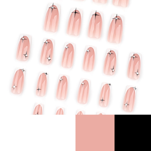 12 Sizes-24 Pcs Press On Nails JP4027