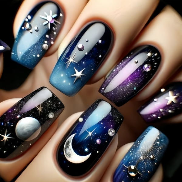 12 Sizes-24 Pcs Press On Nails Y458