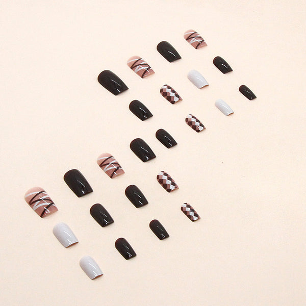12 Sizes-24 Pcs Press On Nails R697