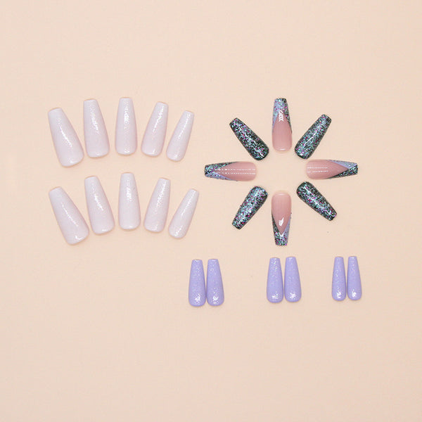 12 Sizes-24 Pcs Press On Nails W1752