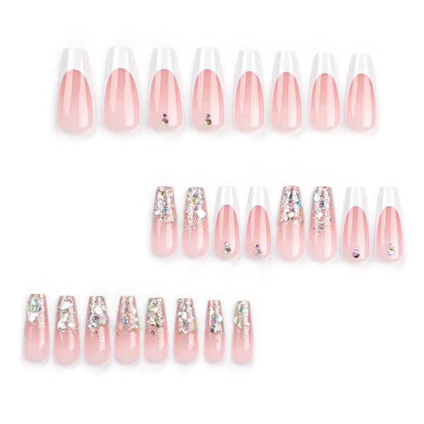 12 Sizes-24 Pcs Press On Nails JP3072