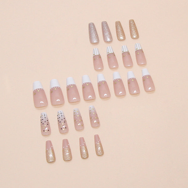 12 Sizes-24 Pcs Press On Nails W1711