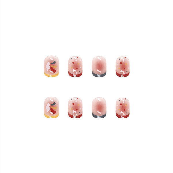 12 Sizes-24 Pcs Press On Nails R443