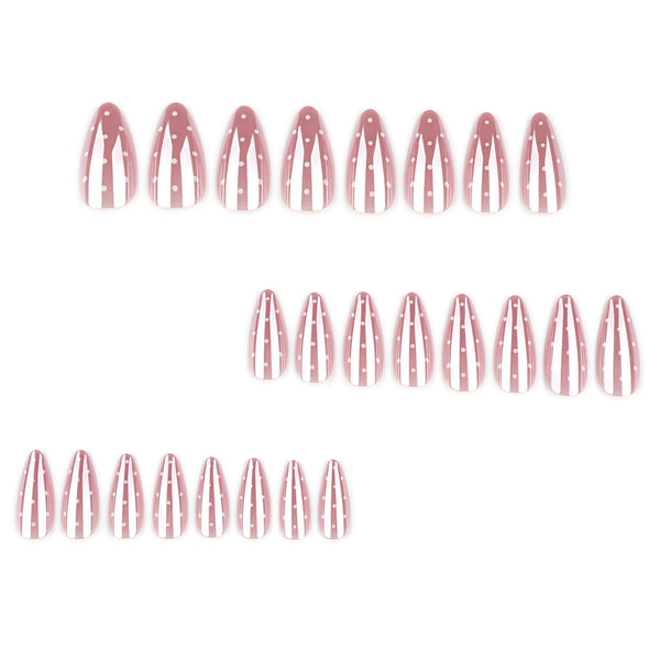 12 Sizes-24 Pcs Press On Nails JP4236