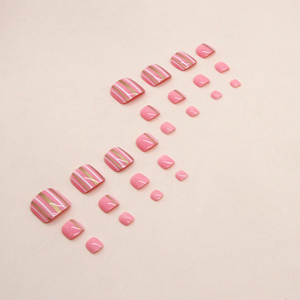 12 Sizes-24 Pcs Press On Nails F107