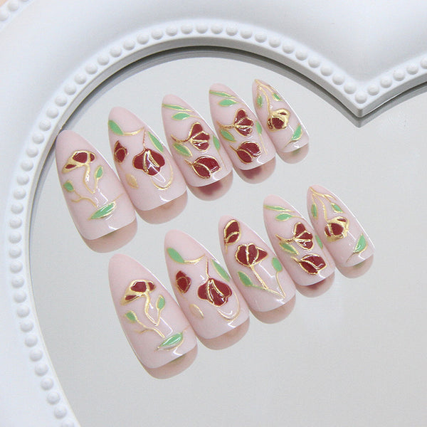 12 Sizes-24 Pcs Press On Nails W1911