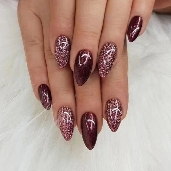 12 Sizes-24 Pcs Press On Nails W1061