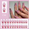 12 Sizes-24 Pcs Press On Nails C780