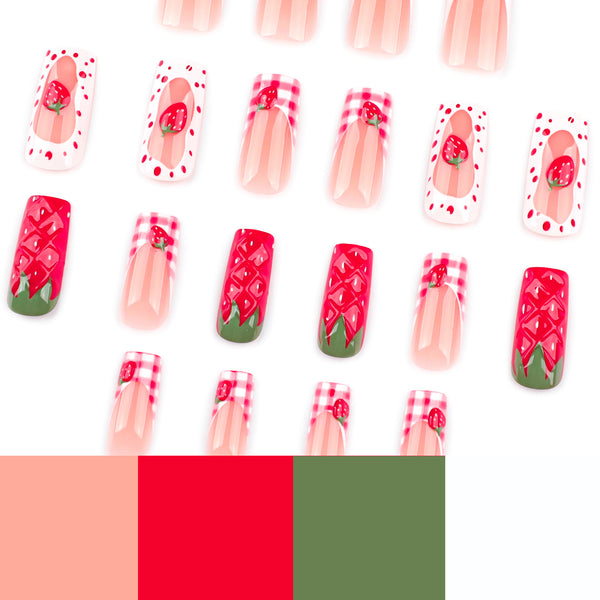 12 Sizes-24 Pcs Press On Nails JP4045