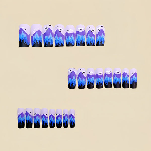 12 Sizes-24 Pcs Press On Nails Y957