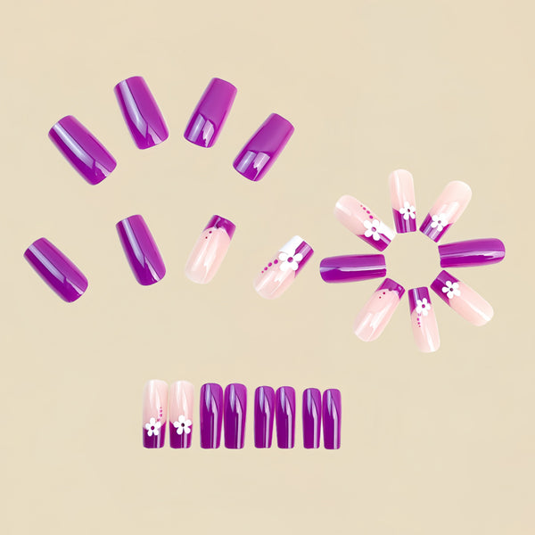 12 Sizes-24 Pcs Press On Nails Y1781
