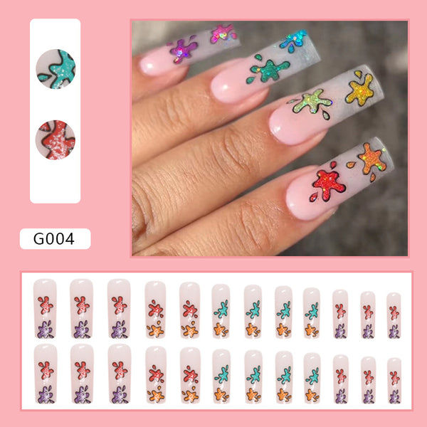 12 Sizes-24 Pcs Press On Nails G004