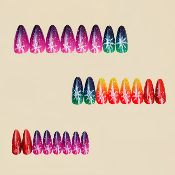 12 Sizes-24 Pcs Press On Nails Y1301