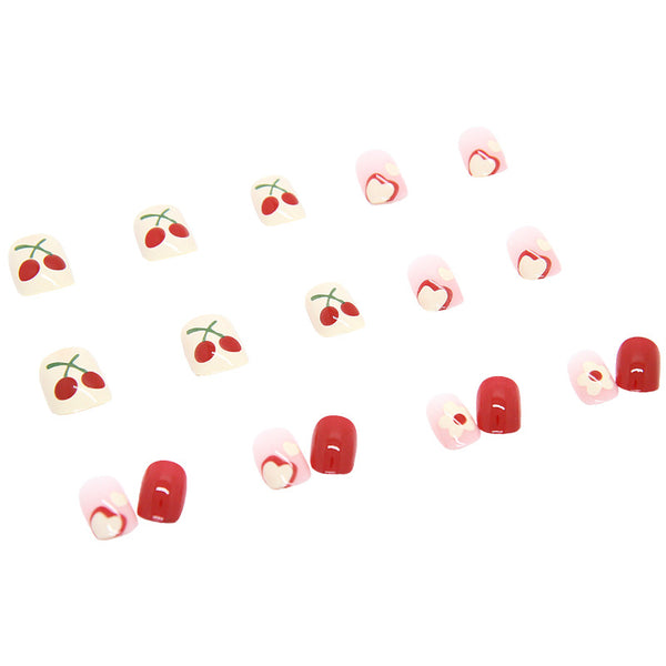 12 Sizes-24 Pcs Press On Nails R358