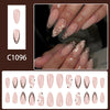 12 Sizes-24 Pcs Press On Nails C1096