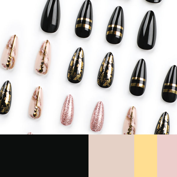 12 Sizes-24 Pcs Press On Nails JP2829