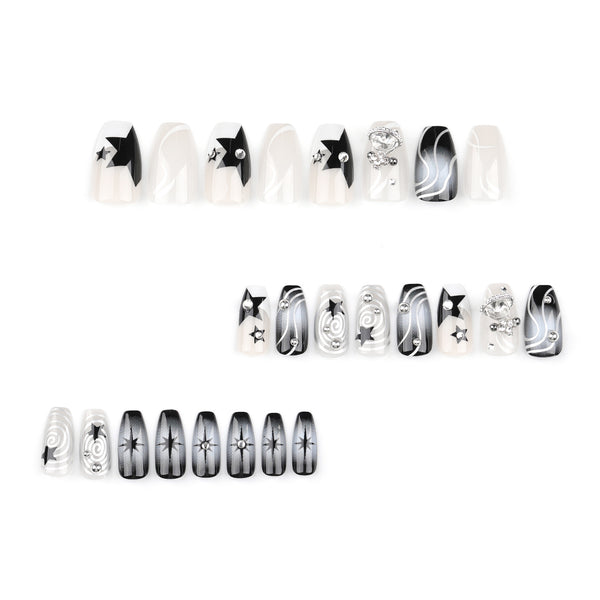 12 Sizes-24 Pcs Press On Nails JP3271