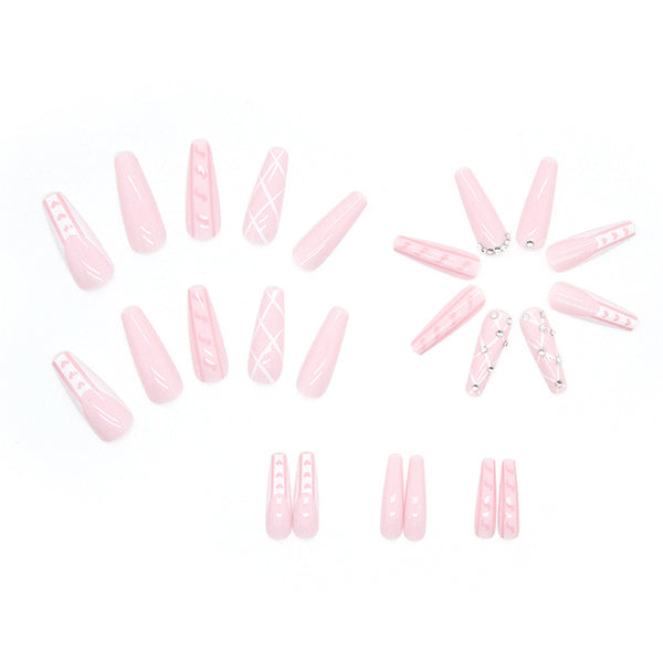 12 Sizes-24 Pcs Press On Nails Z497