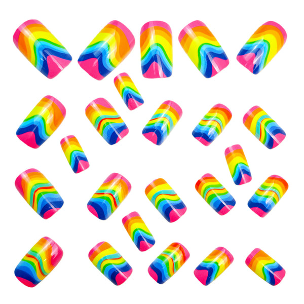 12 Sizes-24 Pcs Press On Nails Y1463