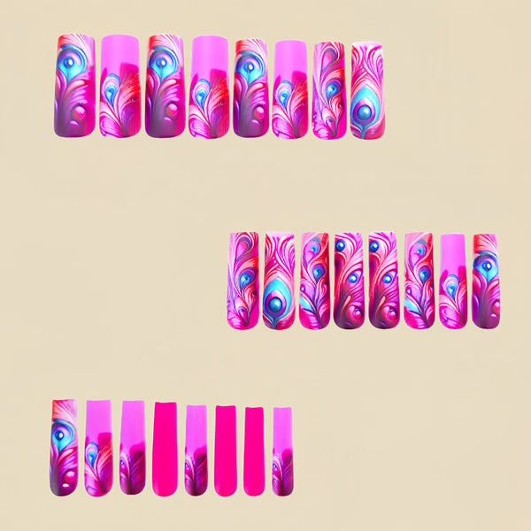 12 Sizes-24 Pcs Press On Nails Y465