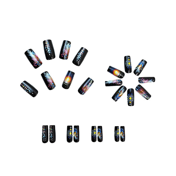 12 Sizes-24 Pcs Press On Nails Y446