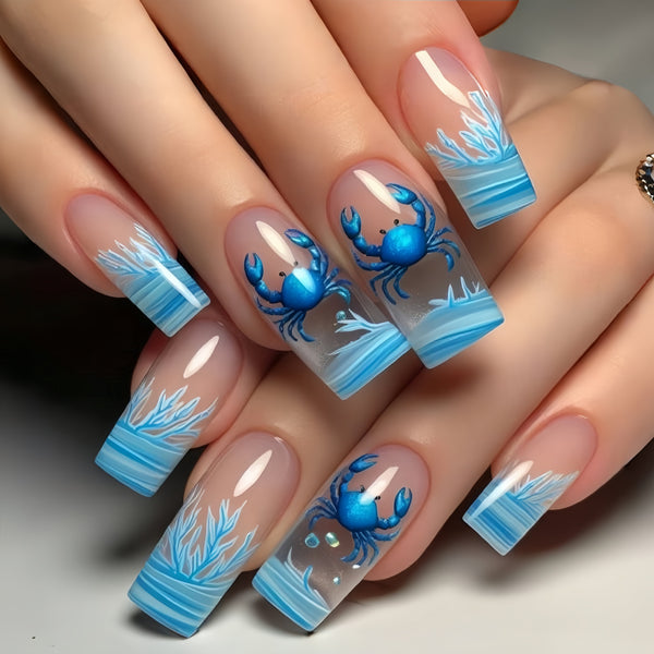 12 Sizes-24 Pcs Press On Nails Y1074