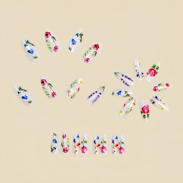 12 Sizes-24 Pcs Press On Nails Y1892