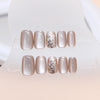 12 Sizes-24 Pcs Press On Nails MY025