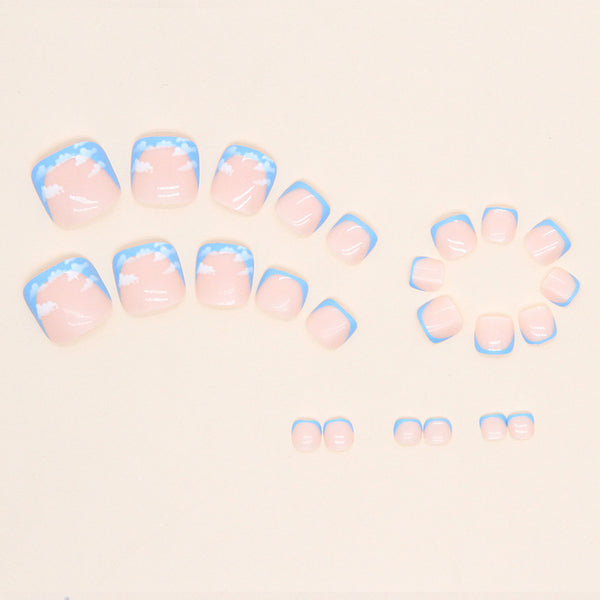 12 Sizes-24 Pcs Press On Nails F086