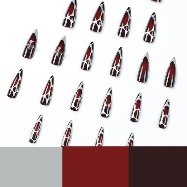 12 Sizes-24 Pcs Press On Nails JP2052