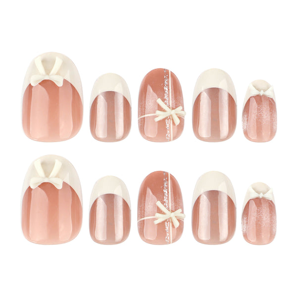 12 Sizes-24 Pcs Press On Nails JL0669