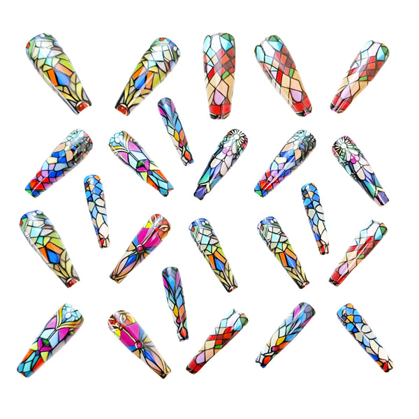 12 Sizes-24 Pcs Press On Nails Y722
