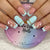 12 Sizes-24 Pcs Press On Nails W409