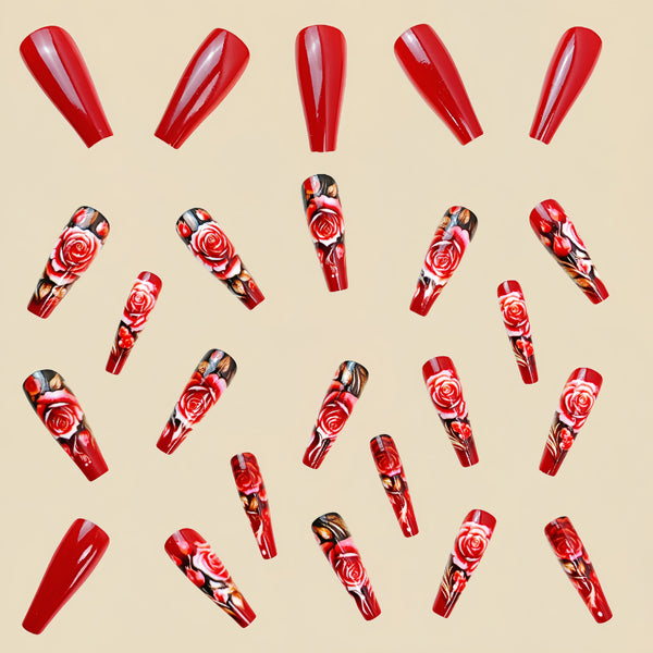 12 Sizes-24 Pcs Press On Nails Y442