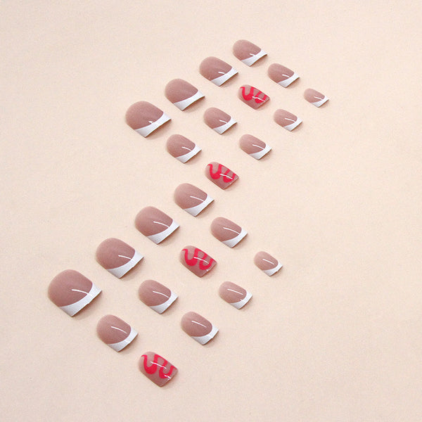 12 Sizes-24 Pcs Press On Nails W1161