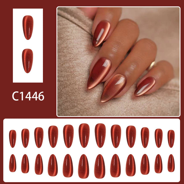 12 Sizes-24 Pcs Press On Nails C1446