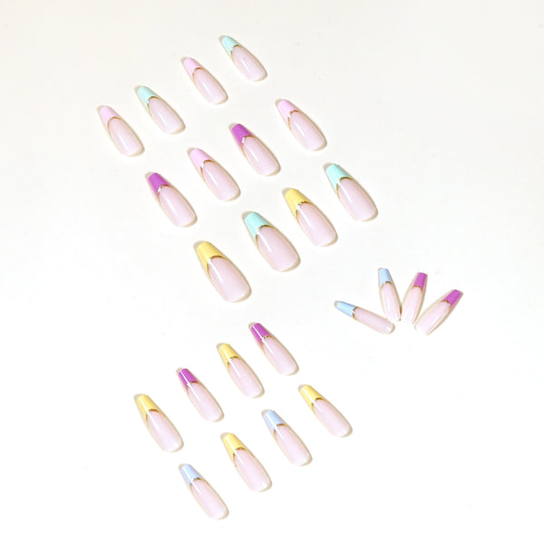 12 Sizes-24 Pcs Press On Nails JP1119