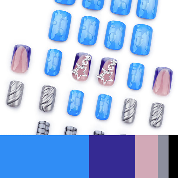 12 Sizes-24 Pcs Press On Nails JP3507