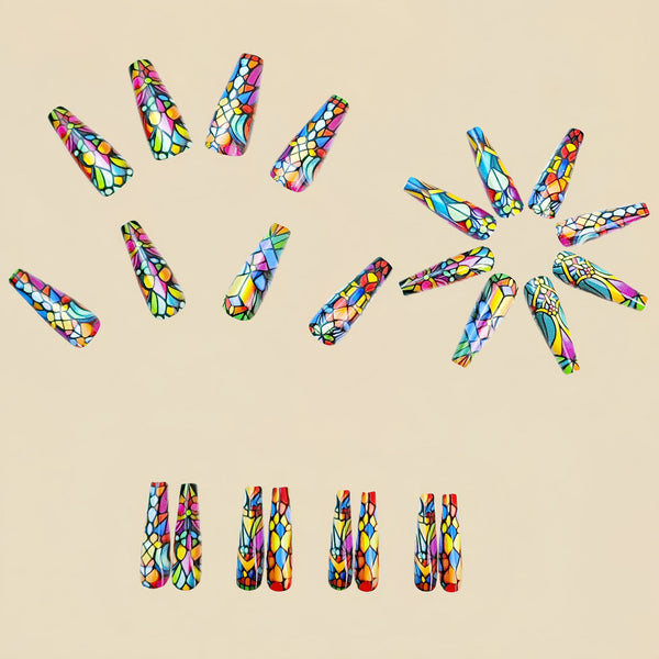 12 Sizes-24 Pcs Press On Nails Y735