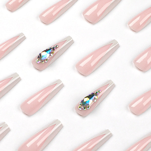 12 Sizes-24 Pcs Press On Nails JP1725