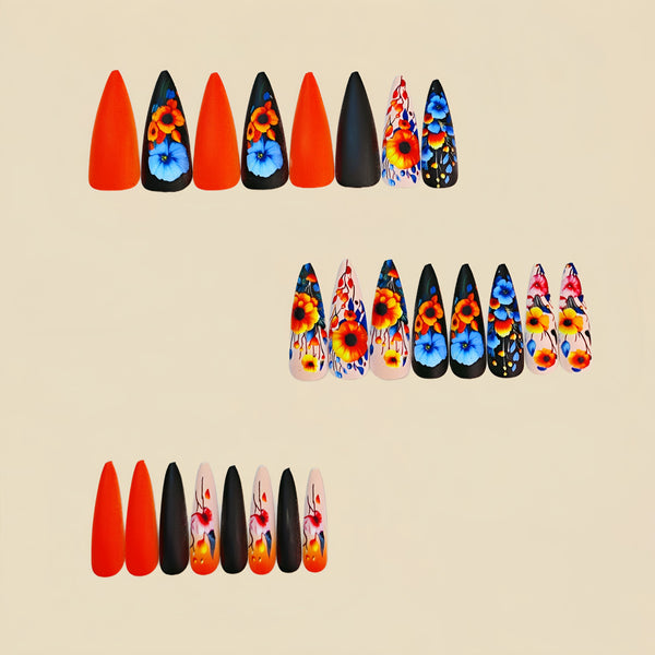 12 Sizes-24 Pcs Press On Nails Y801
