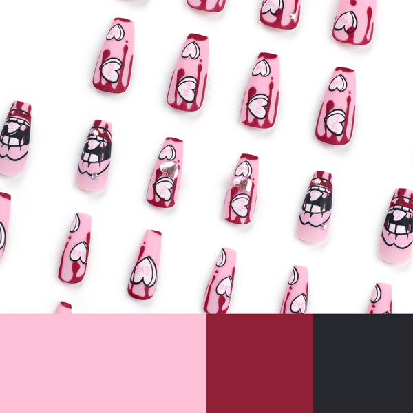 12 Sizes-24 Pcs Press On Nails JP2940