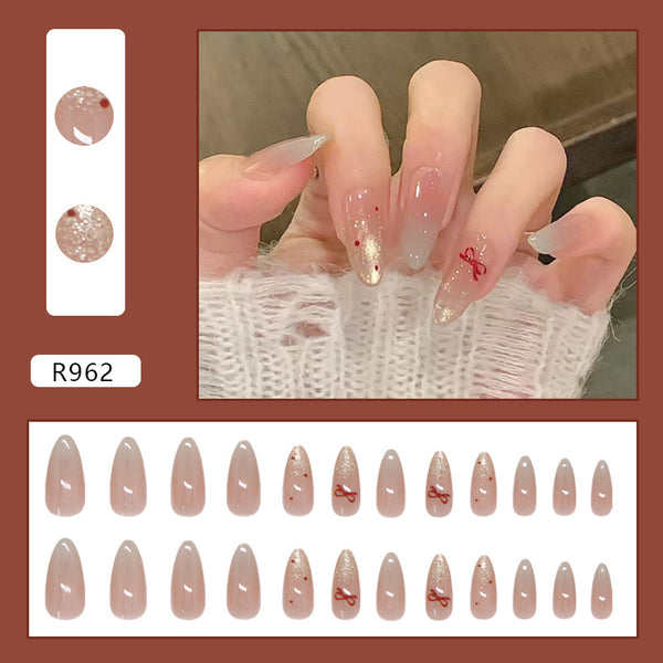 12 Sizes-24 Pcs Press On Nails R962