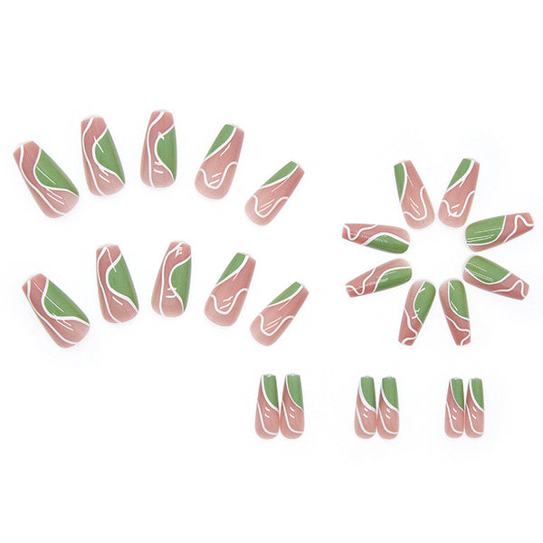 12 Sizes-24 Pcs Press On Nails W108