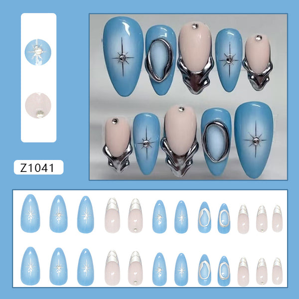 12 Sizes-24 Pcs Press On Nails Z1041